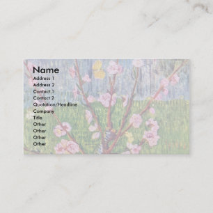 Blossoming Peach Tree By Vincent Van Gogh Business Card