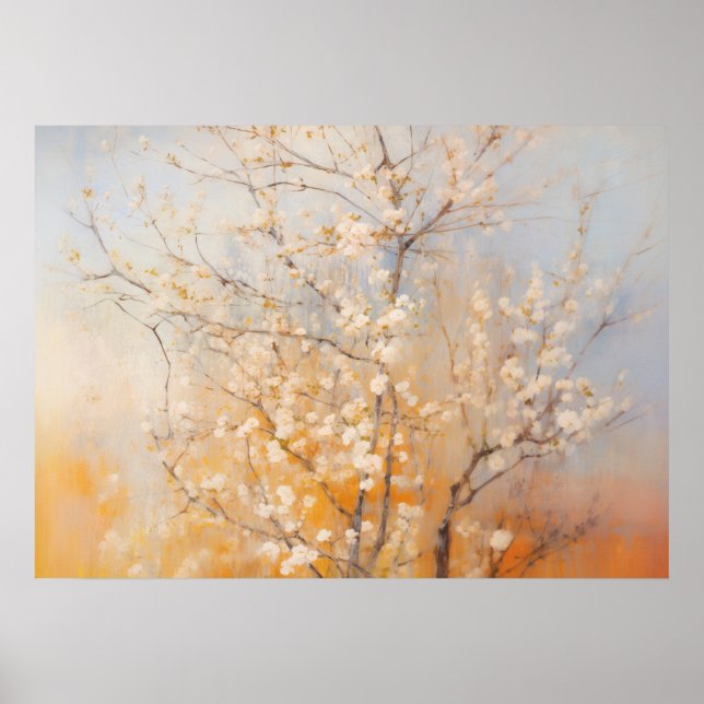 Blossoming Plum Tree  Poster (Front)