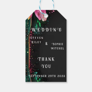Blossoming Romance: A Full Floral Wedding Theme Gift Tags