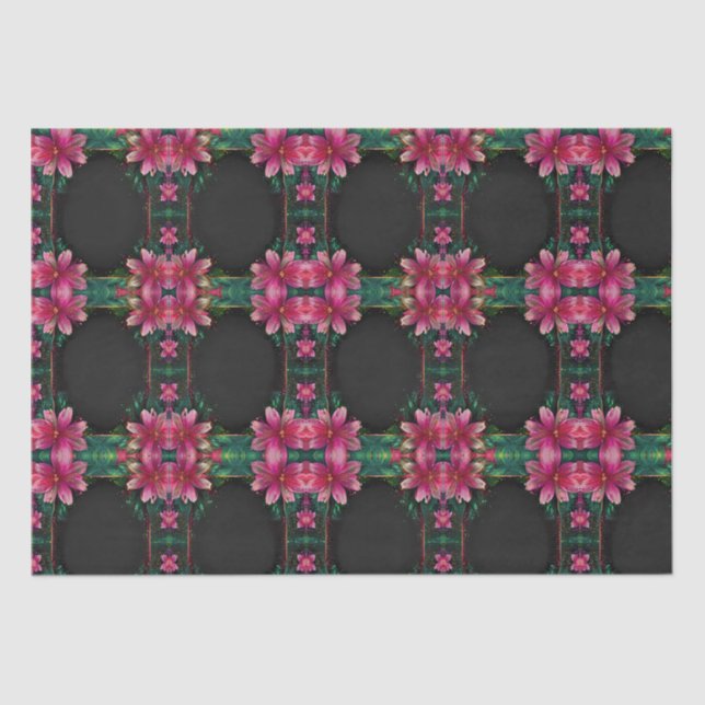 Blossoming Romance: A Full Floral Wedding Theme Tissue Paper (Front)