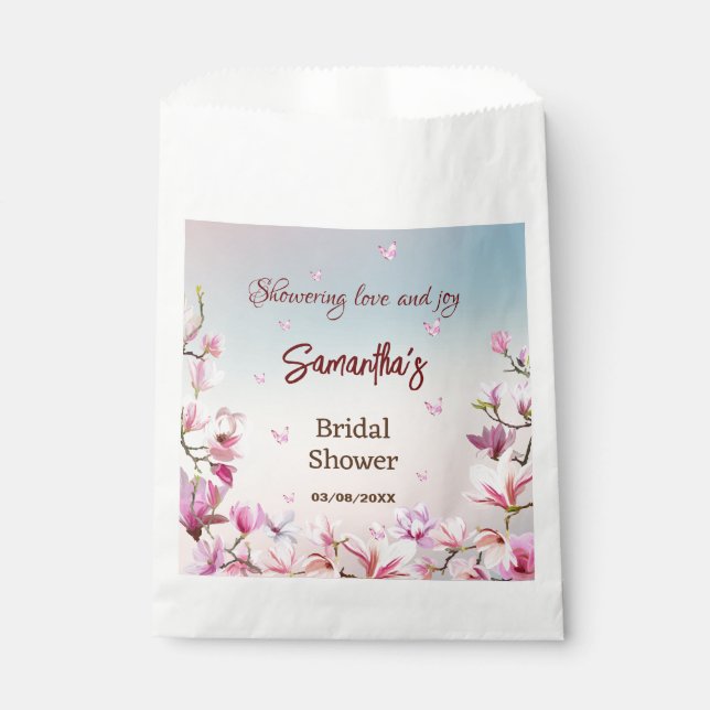 Blossoming Romance - Bridal Shower  Favour Bag (Front)