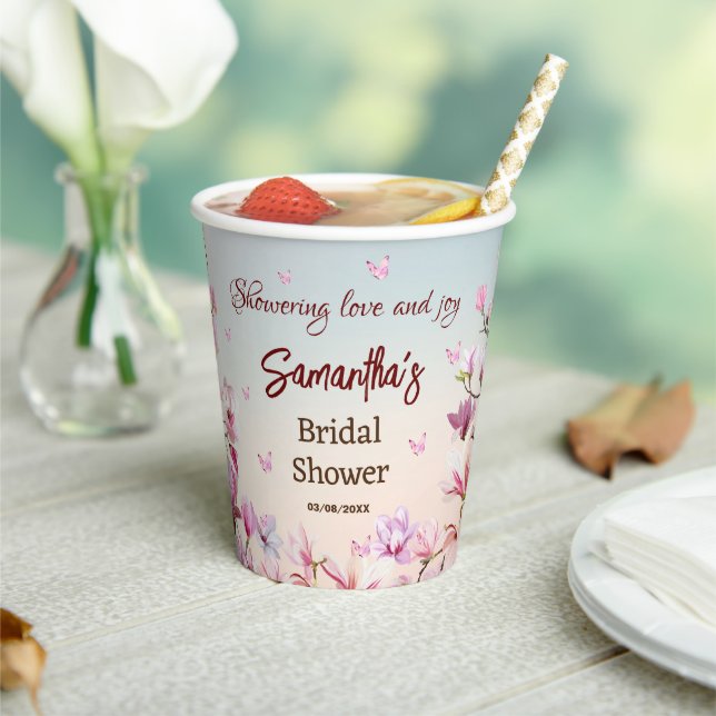 Blossoming Romance - Bridal Shower Paper cup (Insitu)