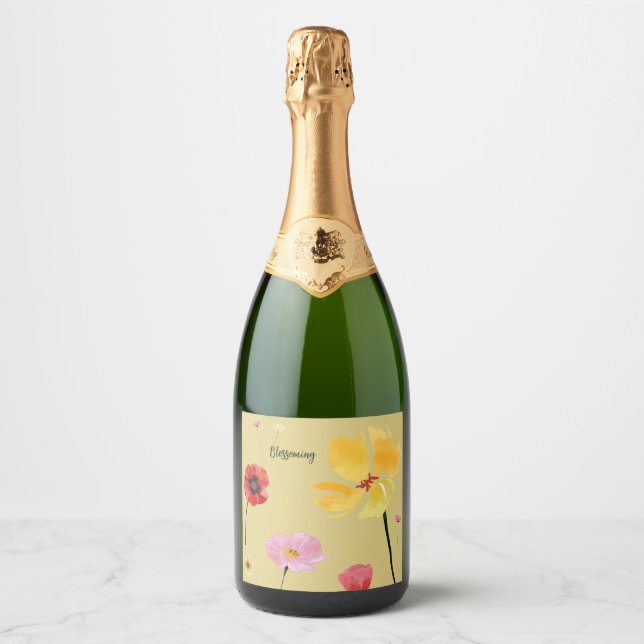 Blossoming Sparkling Wine Label (Front)