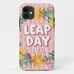 Blossoming Time Leap day: A Floral Celebration  iPhone 11 Case