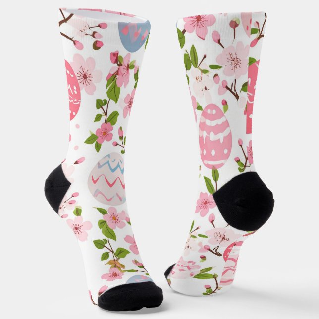 Blossoms and Blessings Socks (Angled)