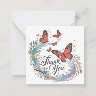 Blossoms and Butterflies Thank You Card