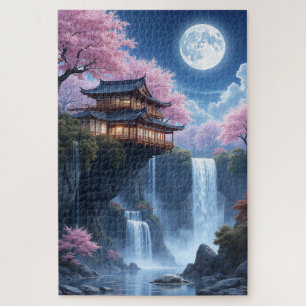 Blossoms and Moonlit Waters Jigsaw Puzzle