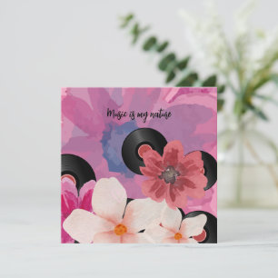 Blossoms and Vinyl Greeting Cards
