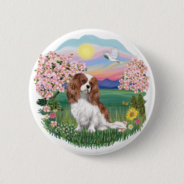 Blossoms - Blenheim Cavalier 6 Cm Round Badge (Front)