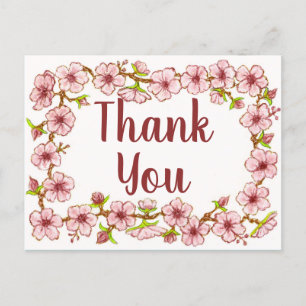 Blossoms Border~Thank You Card 2