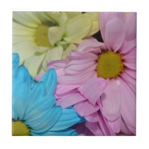 Blossoms Daisy Flowers Peace Love Nature Destiny Ceramic Tile