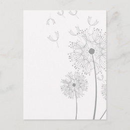 Blossoms Dandelion Flowers Peace Love Destiny Postcard