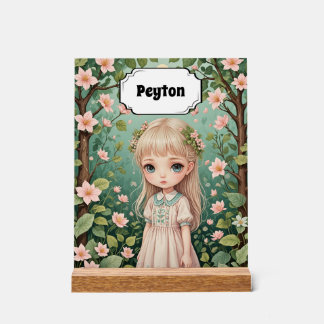 Blossom's Embrace Personalized Acrylic Sign