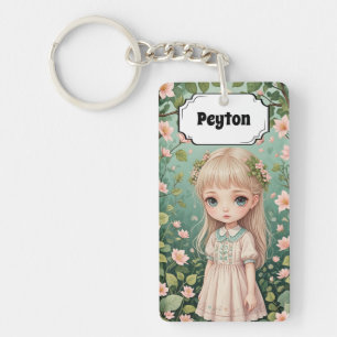 Blossom's Embrace Personalized Key Ring