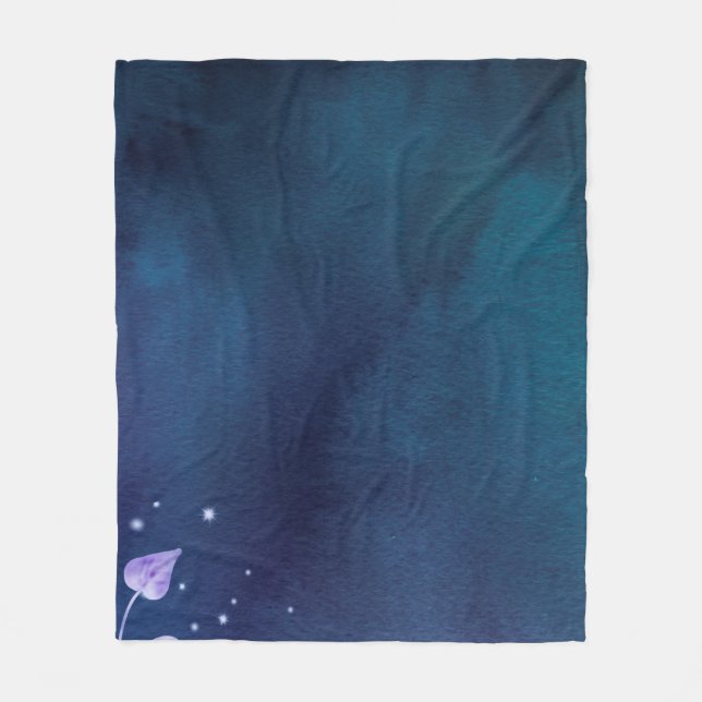 Blossoms flower paper vintage fleece blanket (Front)