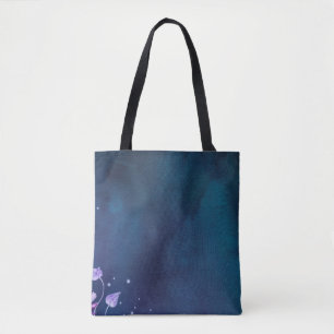 Blossoms flower paper vintage tote bag