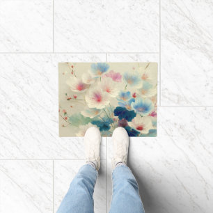 Blossoms in Bloom – Soft Pastel Botanical Art #1 Doormat