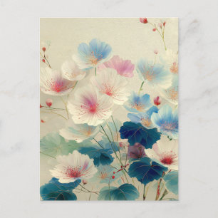 Blossoms in Bloom – Soft Pastel Botanical Art #1 Holiday Postcard