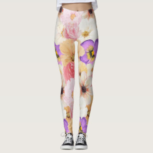 Blossoms in Harmony: A Symphony of Colours Leggings