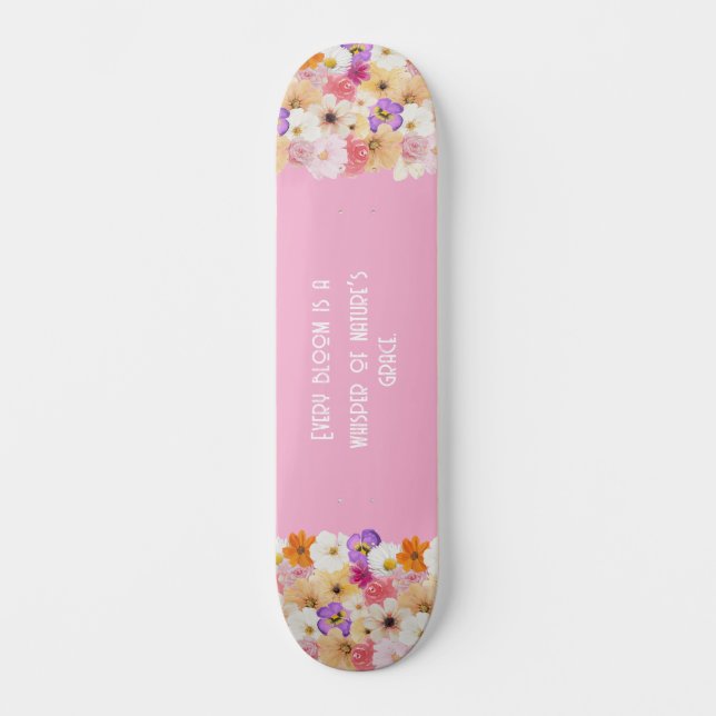 Blossoms in Harmony: A Symphony of Colours Skateboard (Front)