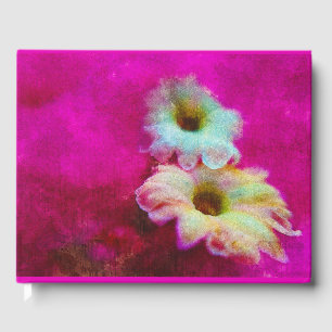 Blossoms in pink guest book