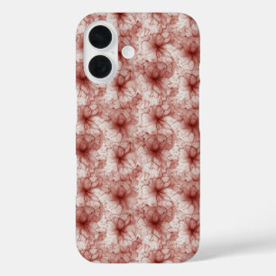 Blossoms in Scarlet Veil iPhone 16 Case