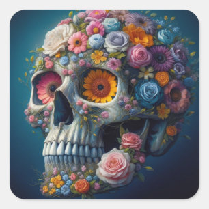 Blossoms of Decay Square Sticker