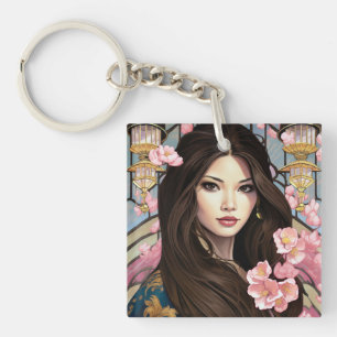 Blossoms of Elegance Key Ring