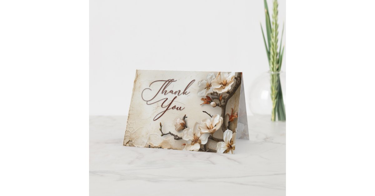Blossoms Of Gratitude Blank Thank You Card | Zazzle
