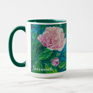 "Blossoms of Love" Personalized Rose Mug