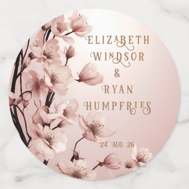 Blossoms of Love" Wedding Invitation Collection Confetti (Large Back)