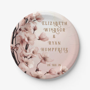 Blossoms of Love" Wedding Invitation Collection Paper Plate