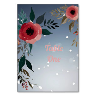 Blossoms of Love" Wedding Invitation Collection Table Number