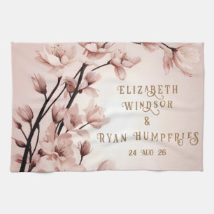 Blossoms of Love" Wedding Invitation Collection Tea Towel
