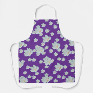 Blossoms On Purple Apron