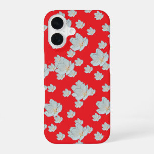 Blossoms On Red iPhone 16 Case
