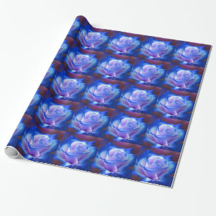 blossoms vines petal rose flowers flower blue love wrapping paper