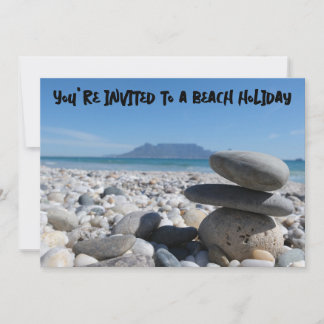 Blouberg Beach Table Mountain Stacked Rocks Invitation