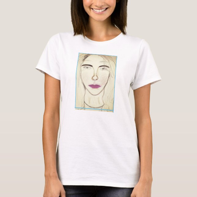 Blouse with portrait T-Shirt (Front)