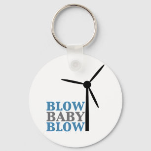 blow baby blow (wind energy) key ring