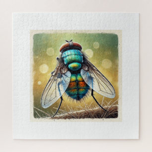 Blow Fly 010824IREF234 - Watercolor Jigsaw Puzzle