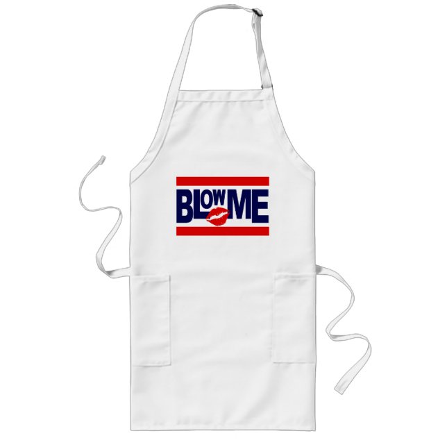 Blow Me apron - choose style & colour (Front)