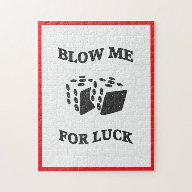 BLOW ME FOR LUCK JIGSAW PUZZLE (Vertical)