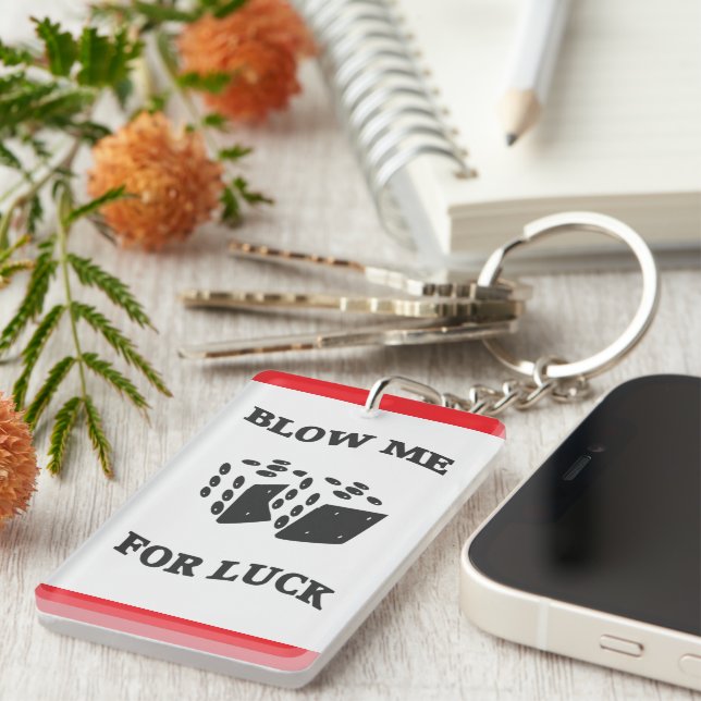 BLOW ME FOR LUCK KEY RING (Front Right)