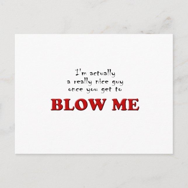 Blow-me Postcard (Front)
