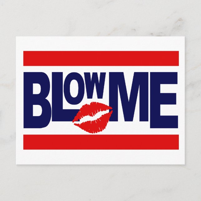 Blow Me postcard - customisable (Front)