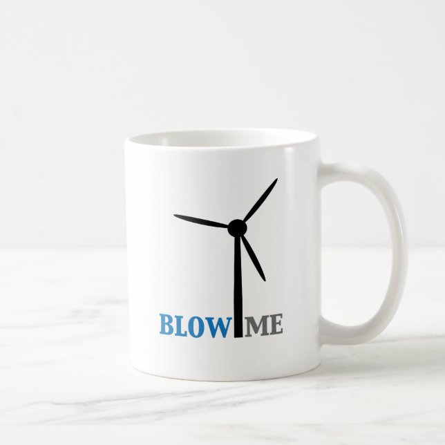 blow me wind turbine coffee mug (Right)