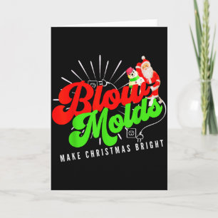 Blow Molds Make Christmas Bright Groovy Card