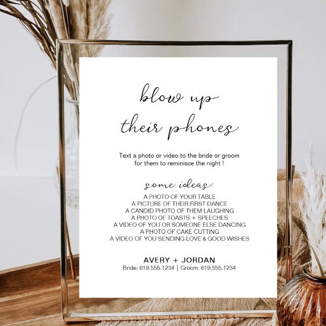 Blow Up Their Phone Modern Wedding Photo Hunt Game Poster (Creator Uploaded)
