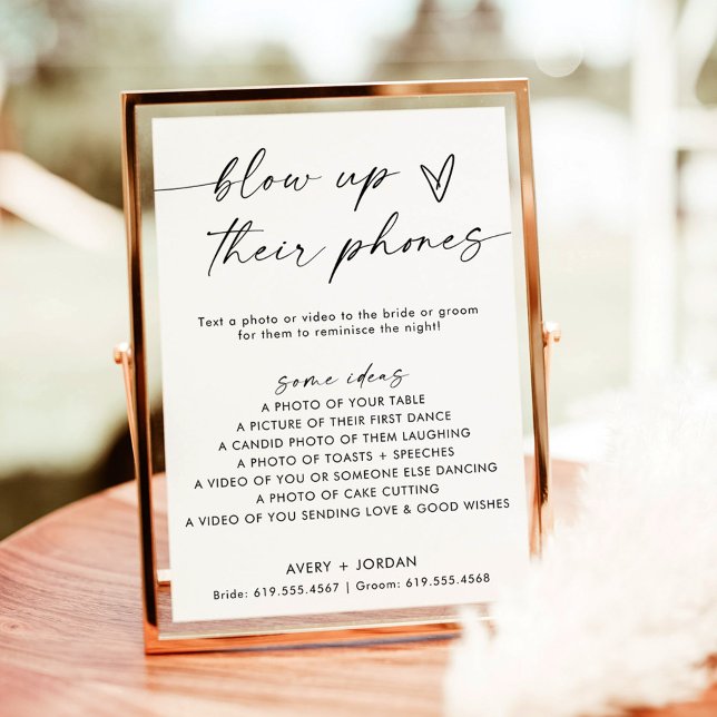 Blow Up Their Phone Sign | Wedding Photo Game  Invitation (Creator Uploaded)